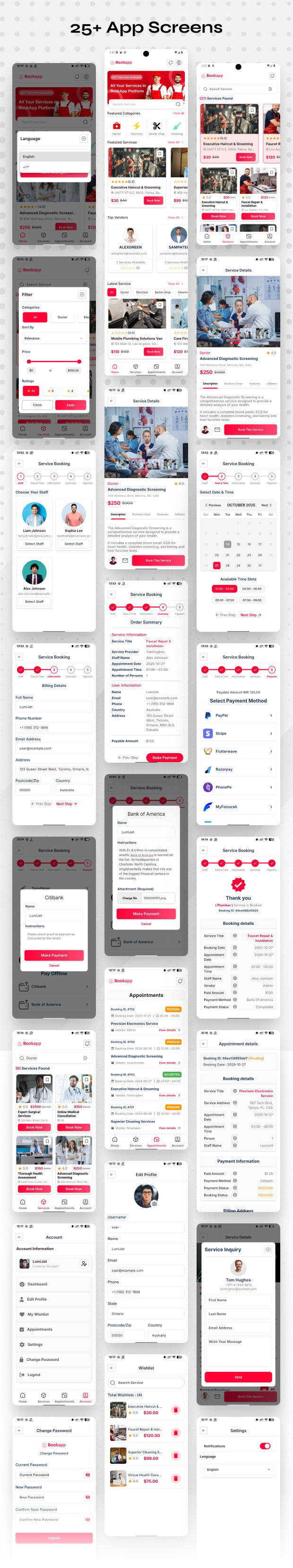 Bookapp - Service / Appointment Booking Marketplace Mobile App for Customers (Flutter)